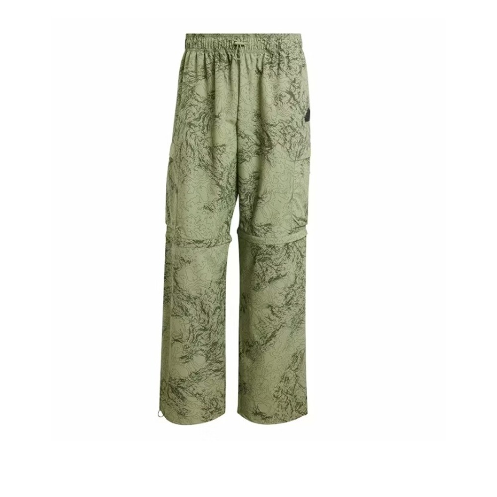 Adidas City Escape Q3 Premium Cargo Pants Green Topo Print IY1507 Mens XL New